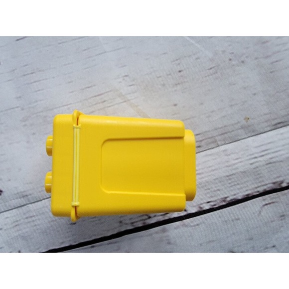 Lego Duplo TRASH Bin Can Yellow Waste Bag Lid Recycle Garbage - Picture 5 of 7